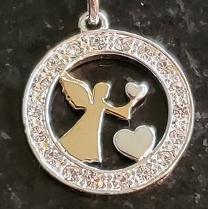 Angel Pendant Sterling Silver with Sterling Silver Necklace